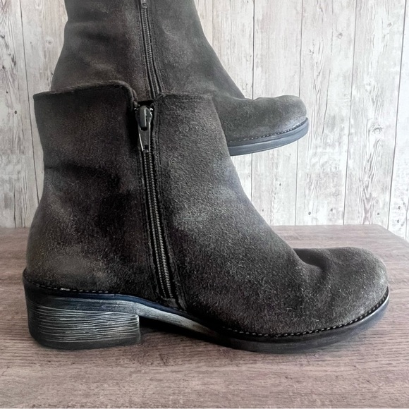 Naot Charcoal Suede Ankle Boots - Picture 4 of 8